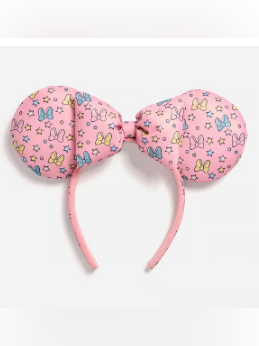 Stoney Clover Lane Pink Bow Mickey Ear Headband With Yellow & Blue Accents
